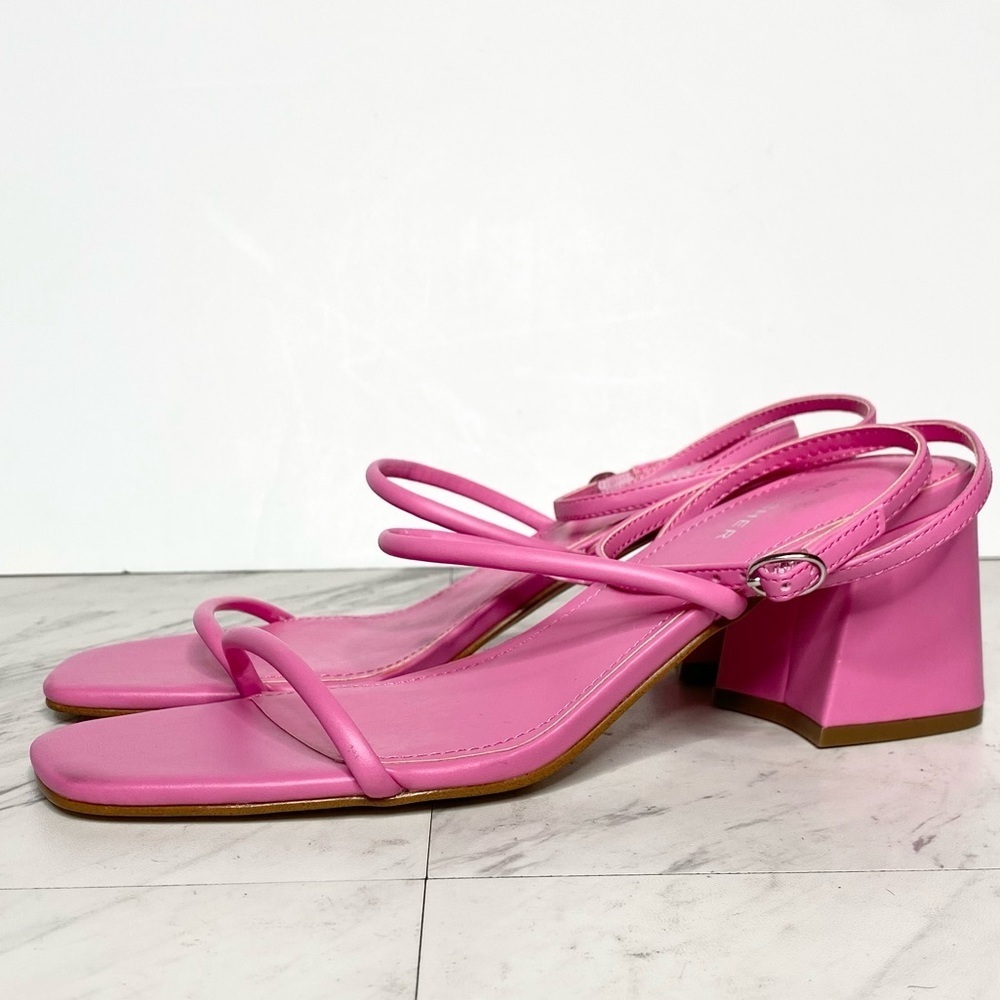 Marc Fisher Gandia Pink Faux Leather Heeled Sandal 9M